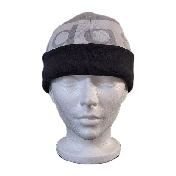 ADIDAS REVERSIBLE BEANIE ONE SIZE FITS MOST BLACK/GREY - Picture 1 of 10